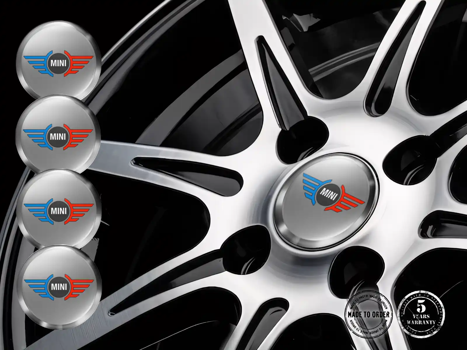 Mini Cooper Wheel Stickers Edition Premium Epoxy Labels